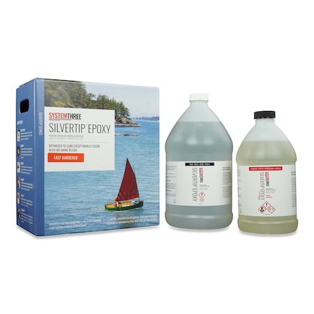 System Three Resins SilverTip Epoxy Resin with Fast Hardener, 1.5 Gallon Kit 0900K46